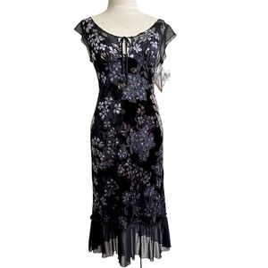 Rampage Vintage Y2K Black Burnout Velvet Dress W/ Original Tags Medium